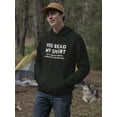thumbnail image 2 of You Read My Shirt Tagline Hoodie Men -GoatDeals Designs, Male Medium, 2 of 4