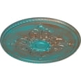 thumbnail image 3 of 40 5/8"OD x 1 3/4"P Milton Ceiling Medallion (Fits Canopies up to 7 7/8"), Hand-Painted Copper Green Patina, 3 of 6