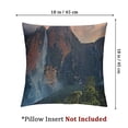 thumbnail image 4 of BANET  Blue Nature Waterfall Throw Pillow Covers,Green Beautiful Decorative Pillow Covers Digital Printing Blended Fabric for Couch Sofa Bed Invisible Zipper  18x18in, 4 of 7