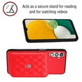 thumbnail image 6 of for Samsung Galaxy A13 5G Slim Case with Card Holders and Strap for Women, Samsung Galaxy A13 5G Phone Case Wallet PU Leather Kickstand RFID Blocking Flip Shockproof Wallet Case - Red, 6 of 11