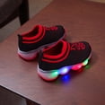 thumbnail image 4 of POIUYTR Toddler Boys Girls Light Up Shoes LED Flashing Lightweight Mesh Breathable Adorable Running Sneakers for Little Kid, 4 of 5