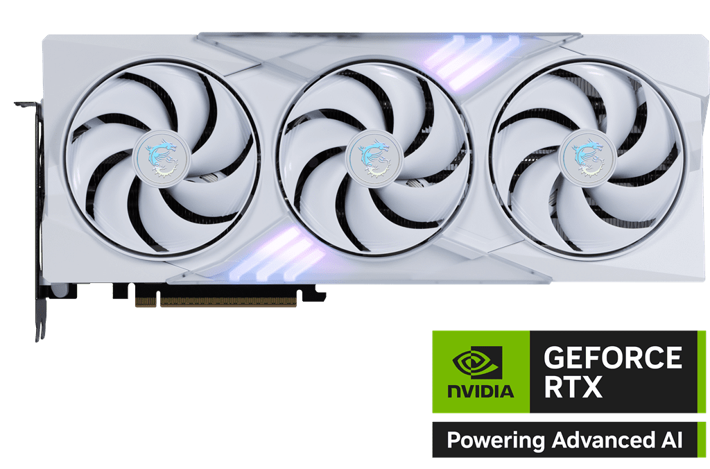 MSI GeForce RTX 5080 16G GAMING TRIO WHITE Graphics Card, 16GB GDDR7, DPx3, HDMIx1, DLSS 4