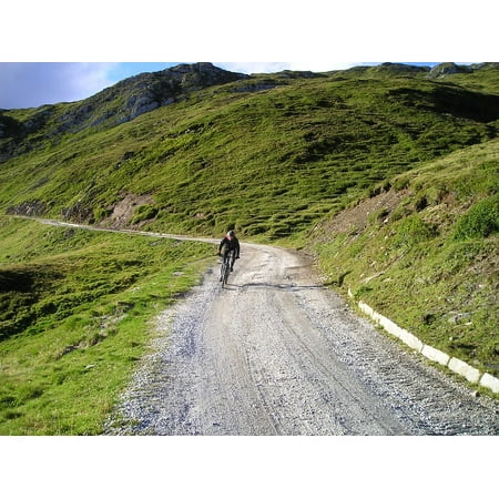Canvas Print Gravel Road Mountain Bike Tour Bike Downhill Stretched Canvas 10 x (Best Gravel Road Bike Tires)
