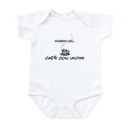 

CafePress - Raised On Café Con Leche Infant Bodysuit - Baby Light Bodysuit Size Newborn - 24 Months