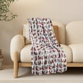 thumbnail image 3 of Beautynvta Christmas Throw Blanket, Christmas Printed Fleece Blanket, Holiday Theme Decorative Blanket, Soft Comfortable Warm Throws for Winter Bedding, Couch and Gift, 27.5''x39.4'', 3 of 7