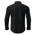thumbnail image 2 of Eashery Mens Shirts Men's Western Cowboy Long Sleeve Pearl Snap Casual Work Shirts Black L, 2 of 3