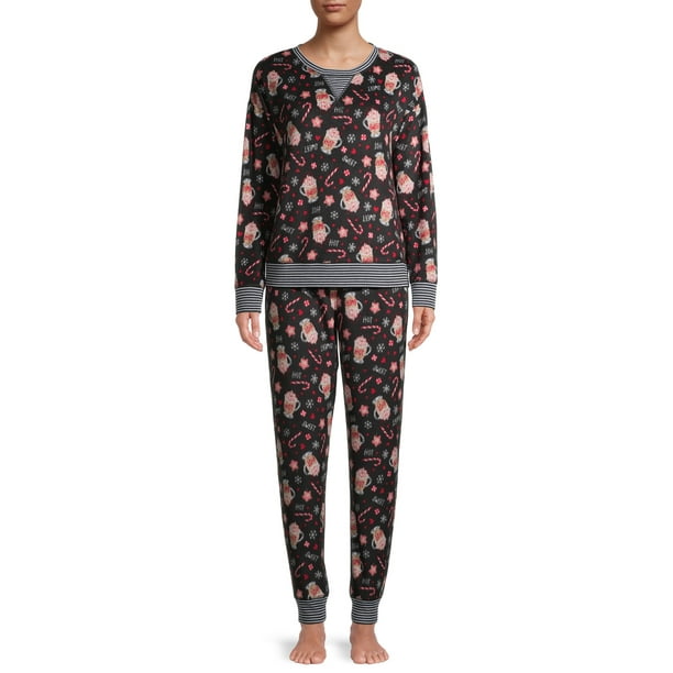 Secret Treasures Secret Treasures Women S And Women S Plus Fuzzy Luxe Long Sleeve Top And Pants Pajama Set 2 Piece Walmart Com Walmart Com