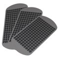 thumbnail image 1 of 3 bandejas de cubitos de hielo en miniatura, 160 rejillas, moldes de silicona cuadrados para cubitos de hielo, moldes para pudín, utensilios pequeños para hacer cubitos de hielo (3 negros), 1 of 4