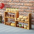 thumbnail image 5 of Small Table Top Plant Shelf,3 Tiered Windowsill Wood Plant Stand Indoor,Narrow Space Succulent Pot Stand Flower Rack for Bay Window Ledge (Wood Oil Coating), 5 of 7