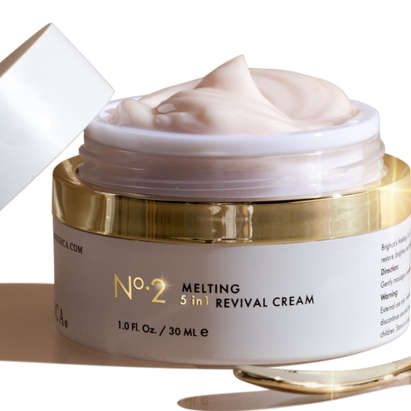 BRIGHCA Crema revitalizante de colágeno 5 en 1 | Crema diaria refrescante antienvejecimiento para reafirmar, reafirmar, reafirmar, iluminar y fortalecer