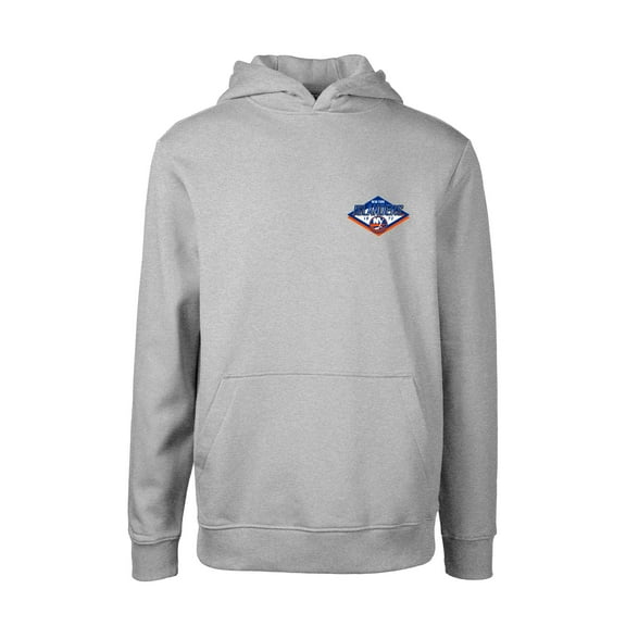 Youth Levelwear Gray New York Islanders Podium Club Patch 2.0 Fleece Pullover Hoodie