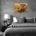 thumbnail image 6 of Highland Cow Wall Art Cow Landscape Pictures Wall Decor Cattle Canvas Farmhouse Print Artwork Home Decorations for Living Room Bedroom Bathroom Office Framed 16"x12", 6 of 6