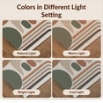 thumbnail image 7 of Design&I 2'x3' Washable Throw Rug Earth Tones Abstract Geometric Mid-Century Modern Curved Design for Hallway, Laundry Room, Low Profile Daily Traffic Ready Accent, 7 of 7