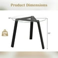 thumbnail image 3 of Costway 36" Round Glass Dining Table for 4 with Tempered Glass Tabletop Rubber Wood Frame Black, 3 of 10
