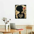 thumbnail image 3 of Nawypu Black Woman Canvas Wall Art Motivational Afro Woman Black Girl Magic Gold Foil Art Print Framed Canvas Painting Artwork Home Decor Gifts, 3 of 5
