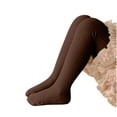 thumbnail image 5 of ZQUUVOU Toddler Stockings Tights Children's Bottom Socks Soft Cotton Ribbed Knit Warm Winter Stockings for Baby Kids Coffee, 5 of 6