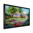 thumbnail image 2 of Designart 'House With Blossoming Flowers On The Mountain I' Traditional Framed Art Print, 2 of 4
