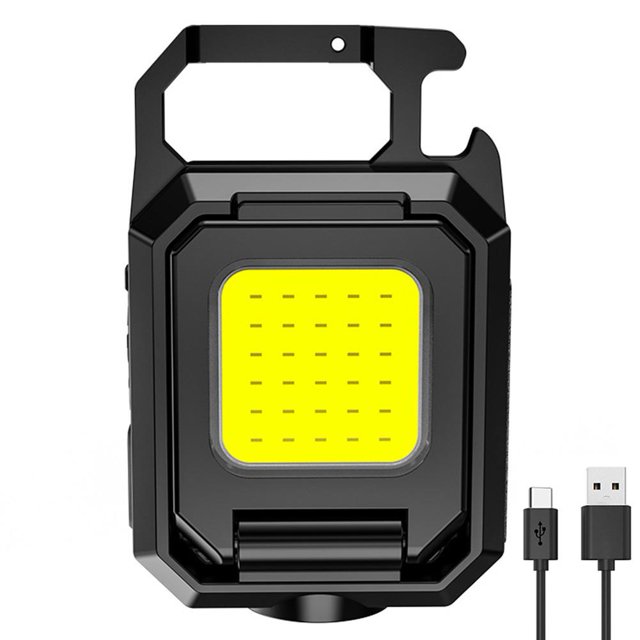 1000LM COB LED XPE Llavero Luz 800mAh Tipo-C USB Recargable IPX4 Impermeable