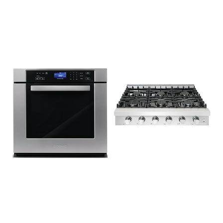 2 Piece Kitchen Package with 36" Slide-In Gas Cooktop & 30" Single Electric Wall Oven