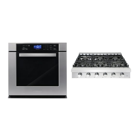2 Piece Kitchen Package with 36" Slide-In Gas Cooktop & 30" Single Electric Wall Oven