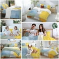 thumbnail image 5 of Abstract Painting Bedding Duvet Cover Set Twin Size 4 Pieces Art Style Orange Blue Yellow Grey Bedding Set with Zipper Closure, 1 Comforter Cover 68x86 Inches 1 Flat Sheet & 2 Pillow Cases, 5 of 7