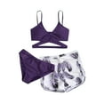 thumbnail image 2 of Itsame Swimsuits for Womens Sets, Printed 1 Piece Swimsuits Purple, 2 of 7