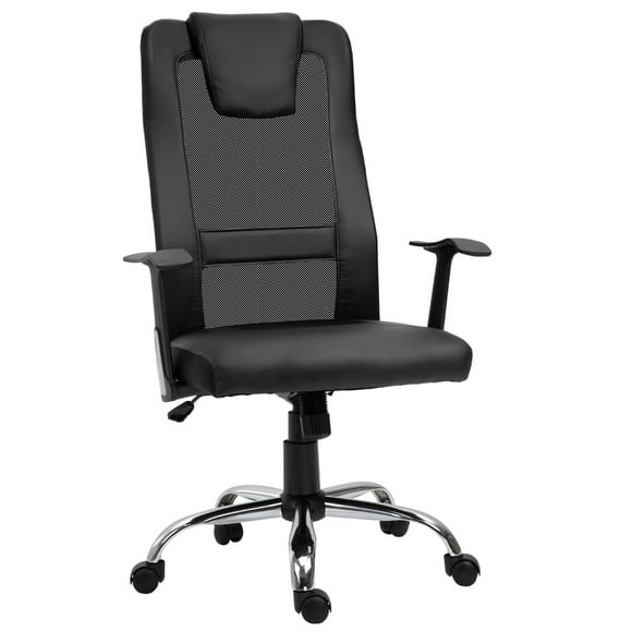 Vinsetto Chaise de Bureau en Maille Dossier Haut avec Accoudoirs