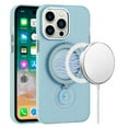 thumbnail image 2 of For Samsung S23 Hoop Kickstand [Magnetic Circle] HD Transparent Chrome Hybrid - Sky Blue, 2 of 4