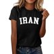 thumbnail image 4 of Camiseta de Manga Corta Impresa de Cuello Alto para las Mujeres, Tops de Cuello Redondo para las Mujeres Mezcla de Poliéster de Spandex de Uso Diario Casual, 4 of 5