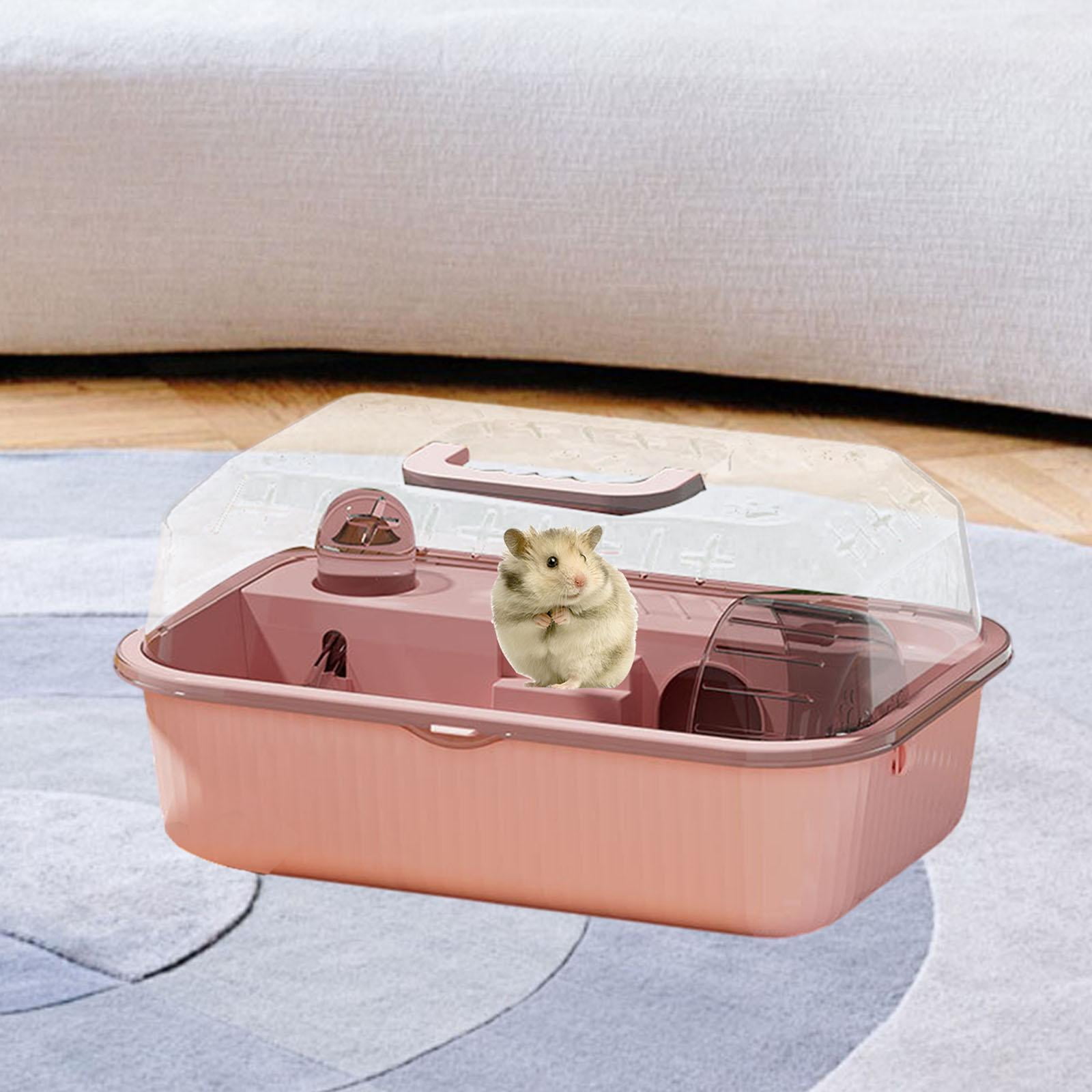 balikha Small Animal Cage, Hamster Living Space, Portable Ventilation, Water Bottle, Pet Exercise, Playhouse, Pet Transport Box for Mouse Mice