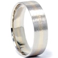 thumbnail image 1 of Brushed Two Tone Wedding Band 14K Gold, 1 of 3