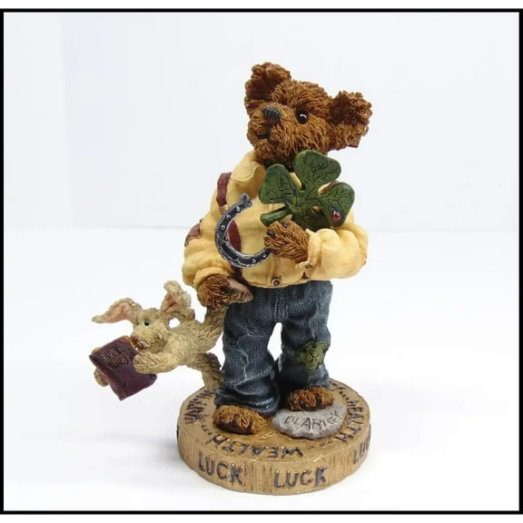 Boyd's Bear Bearstone Figurine "Chance O' Sullivan … Feelin' Lucky" #227743