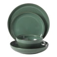 thumbnail image 3 of Gibson Elite Beckett Stoneware Matte Reactive Glaze 16 Piece (Service for 4) Plates and Bowls Dinnerware Set - Green, 3 of 13