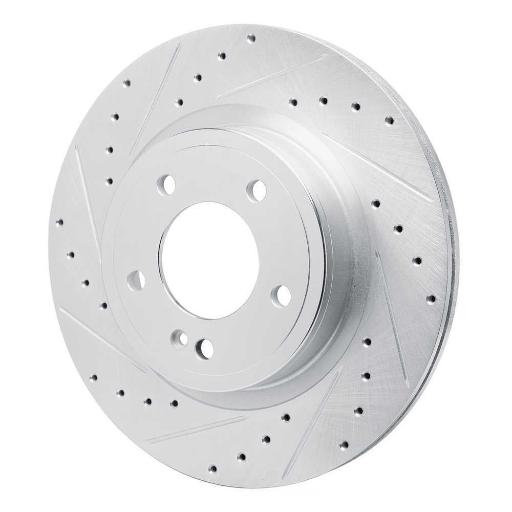 Dynamic Friction Company 631-63177L DFC Brake Rotor - Drilled And Slotted - Silver