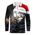thumbnail image 4 of Mens Polo Shirts Fashion Spring Summer Casual Simple Leisure New Breathable Christmas Printed Long Sleeved Pullover Zipper Top, 4 of 4