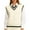 Beige, variant on Women's Casual V-Neck Pullover Shirt Collision Color Sleeveless Sweater Vest for Fall Winter Preppy Looks,Beige,L