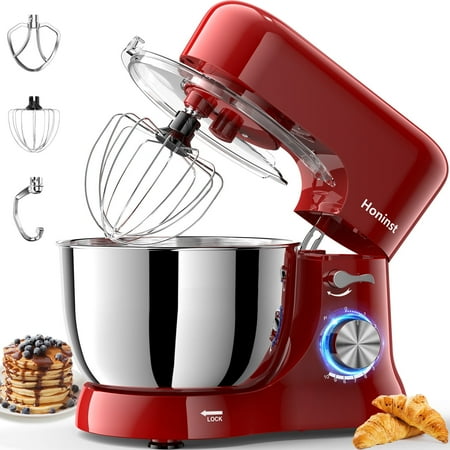 honinst 5.5 qt stand mixer  lightweight 10+p speeds with tilt-head electric mixer  kitchen mixer with dough hook  whisk  beater  bowl for baking  cake and most home cooks