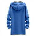 thumbnail image 4 of TTUHYWXI Womens Long Hoodies Zip Up Hoodie Fall Winter Fleece Jackets Soft Sherpa Tunic Sweatshirts Warm Long Coats (Blue, 3XL), 4 of 5