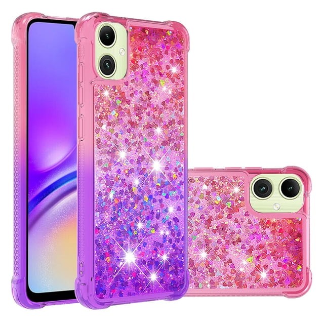 Funda para Samsung Galaxy A05 Transparente con Brillos Carcasa Protectora Antigolpes con Glitter Brillante