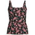 thumbnail image 3 of Lands' End Women's Square Neck Underwire Tankini Swimsuit Top, 3 of 3