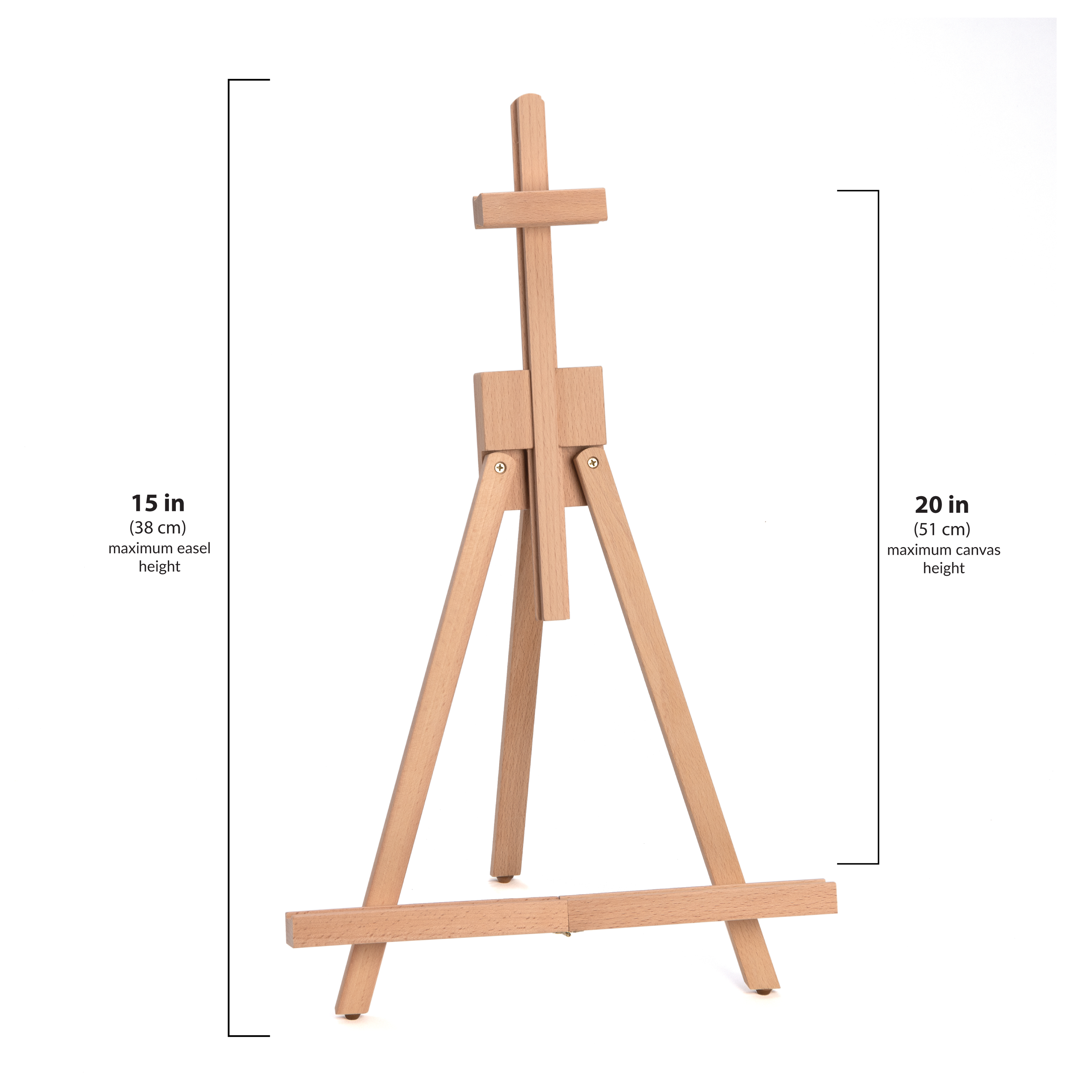 Royal & Langnickel - Essentials Adjustable Tabletop Wood Easel, Tripod Display, 20" Max - image 4 of 7