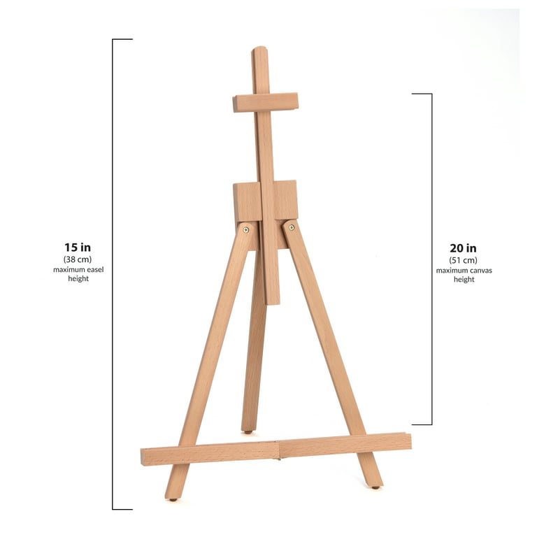 Royal & Langnickel - Essentials Adjustable Tabletop Wood Easel, Tripod  Display, 20 Max