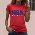 thumbnail image 5 of American Flag Shirts for Women 4th of July T-Shirt Graphic Patriot Tee USA Flag Shirt Tops, 5 of 7