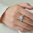 thumbnail image 5 of Anillo de plata de lujo con incrustaciones de diamantes Mosane, anillo de diamantes Mosane de color D, joyería de plata vacía S925 Plata, 5 of 5