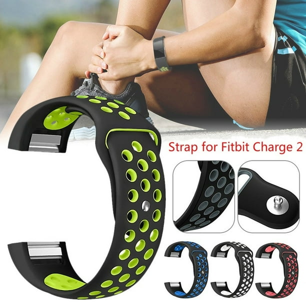 Willstar - Premium Breathable Silicone Replacement Wristband Strap for Fitbit Charge 2 Fitness