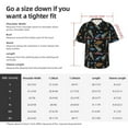 thumbnail image 5 of Sikiie Space Rockets Print Men's Hawaiian Shirt, Summer Beach Button Pocket Short Sleeve T-Shirt,Small, 5 of 7