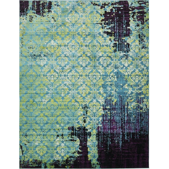 Unique Loom Imperial Collection Area Rug - Aegean (10' x 13' 1" Rectangle Blue/Black)
