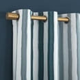 thumbnail image 3 of Sun Zero Pippa Stripes 100% Blackout Grommet Single Curtain Panel in Blue, 3 of 7