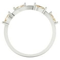 thumbnail image 5 of 0.4 ctw Wedding Band for Women - 18K White Gold Natural Morganite Stackable Eternity Ring, 5 of 6