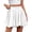 White, variant on CIENVNSTG Mini Bubble Shorts for Wome High Waisted Wide Leg Loose Fit Casual Comfy Ruffle Bloomersn with Pockets Black L